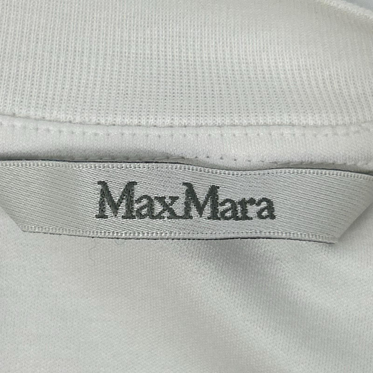 Max Mara マックスマーラ ホワイト ドリー コットン ポプリン ジャージー パフスリーブトップス トップス