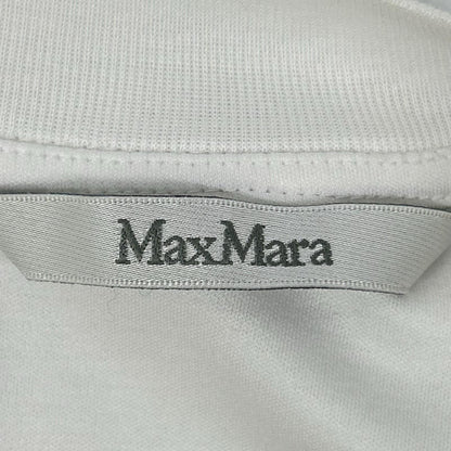 Max Mara マックスマーラ ホワイト ドリー コットン ポプリン ジャージー パフスリーブトップス トップス
