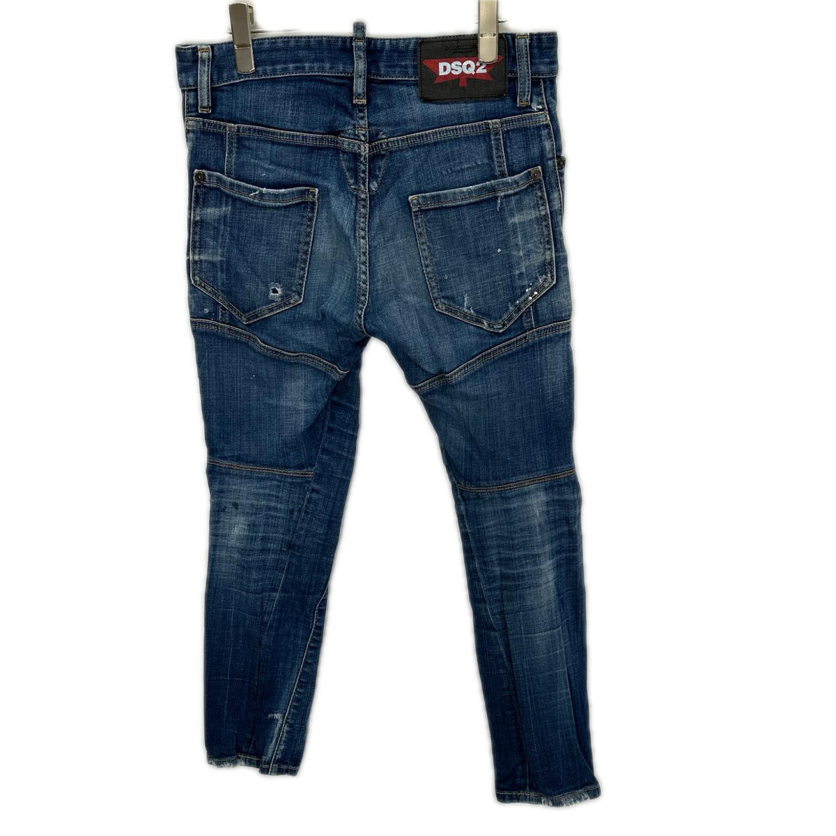 DSQUARED2 ディースクエアード S74LB0714 インディゴ コットン ダメージ加工 ボタンフライ TIDY BIKER JEAN ボトムス