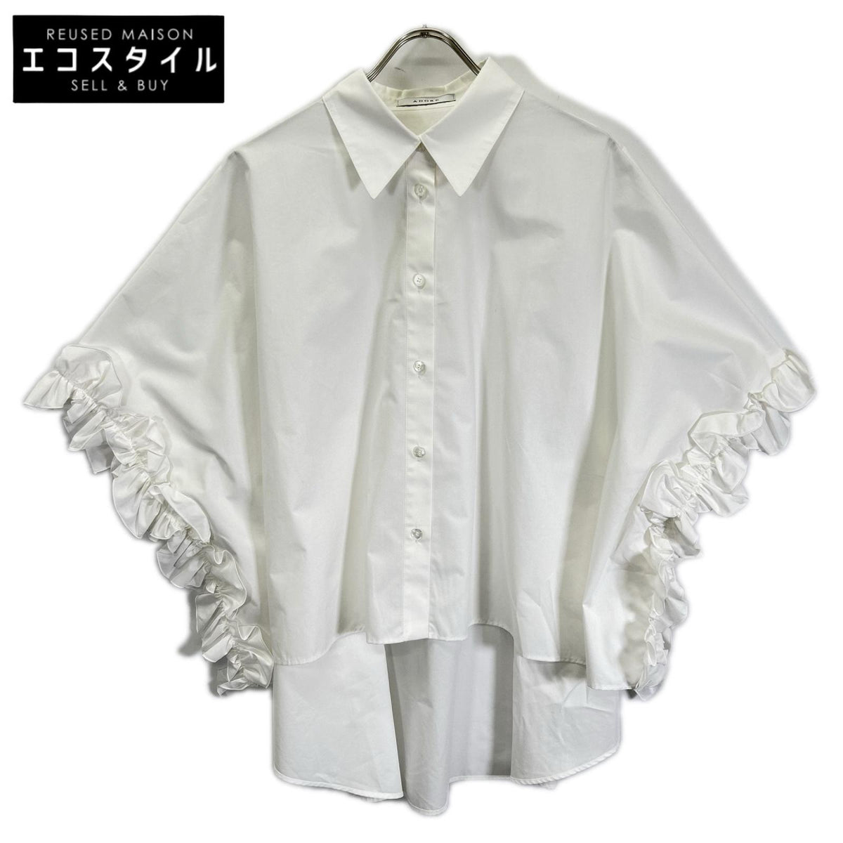 ADORE アドーア 531-6210817 26AW ホワイト クリアコンパクトブラウス トップス