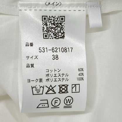 ADORE アドーア 531-6210817 26AW ホワイト クリアコンパクトブラウス トップス