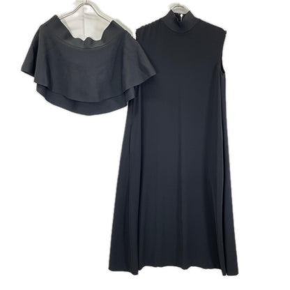 ADORE アドーア 531-4240803 24AW ブラック Wサテンストレッチワンピース ワンピース