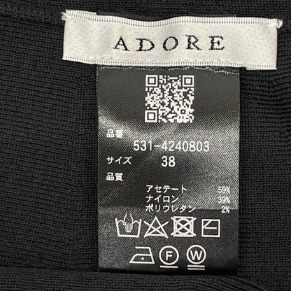ADORE アドーア 531-4240803 24AW ブラック Wサテンストレッチワンピース ワンピース