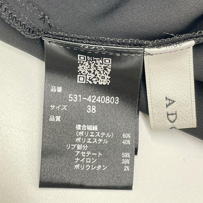ADORE アドーア 531-4240803 24AW ブラック Wサテンストレッチワンピース ワンピース