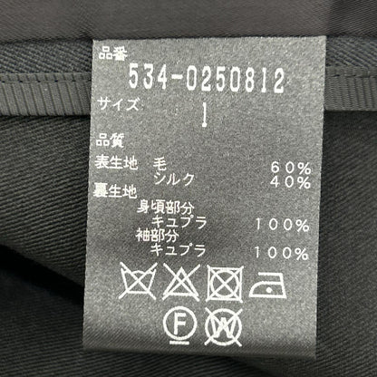LE PHIL ル フィル 534-0250812 ブラック シルク混 ダブルブレストテーラードジャケット ジャケット