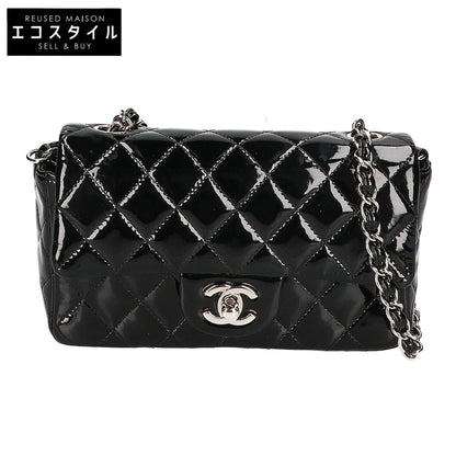 CHANEL シャネル 18番台 A69900 パテントレザー ミニマトラッセ20 シングルフラップ チェーン ショルダーバッグ