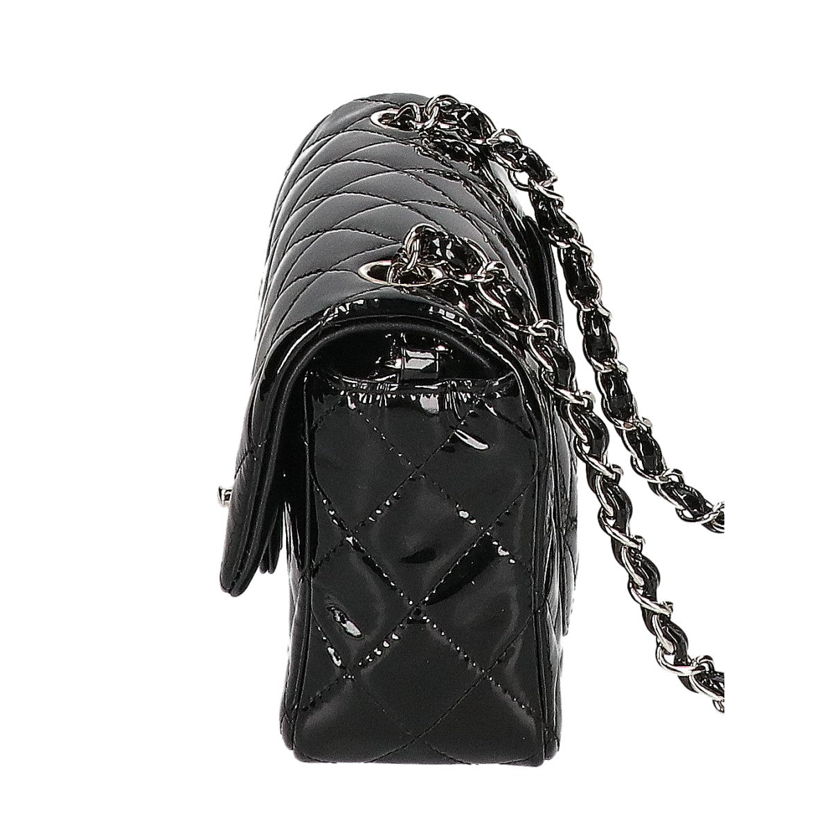 CHANEL シャネル 18番台 A69900 パテントレザー ミニマトラッセ20 シングルフラップ チェーン ショルダーバッグ