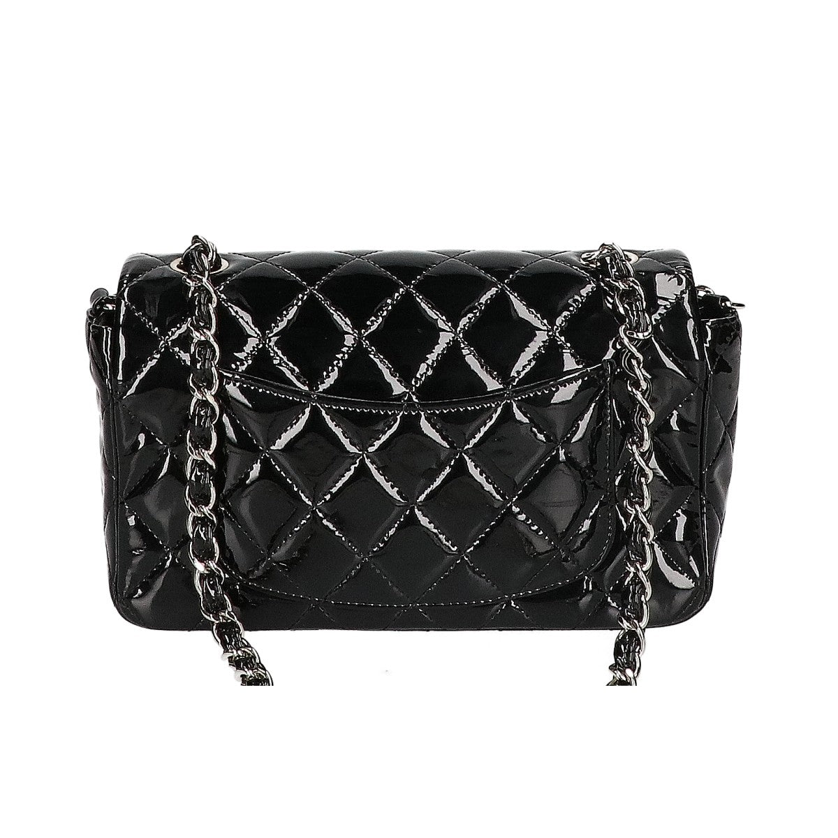 CHANEL シャネル 18番台 A69900 パテントレザー ミニマトラッセ20 シングルフラップ チェーン ショルダーバッグ