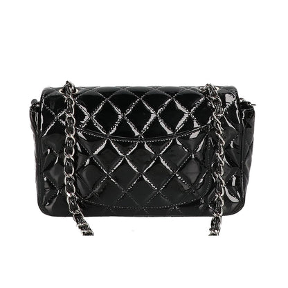 CHANEL シャネル 18番台 A69900 パテントレザー ミニマトラッセ20 シングルフラップ チェーン ショルダーバッグ