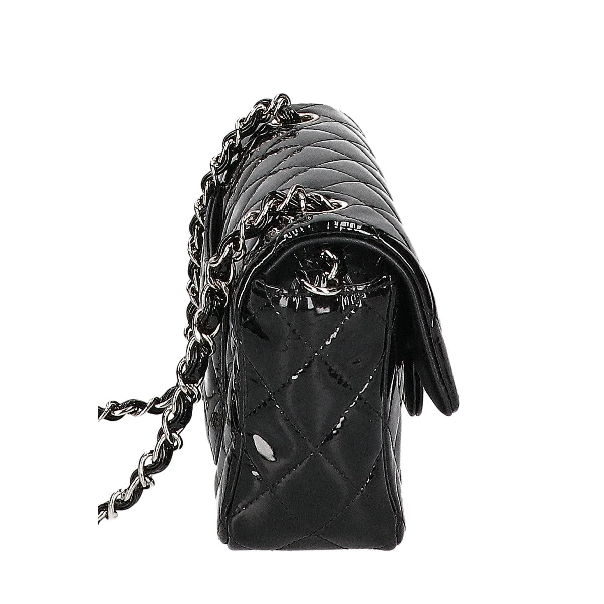 CHANEL シャネル 18番台 A69900 パテントレザー ミニマトラッセ20 シングルフラップ チェーン ショルダーバッグ