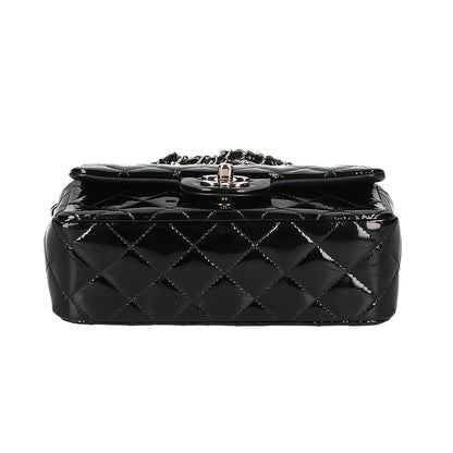 CHANEL シャネル 18番台 A69900 パテントレザー ミニマトラッセ20 シングルフラップ チェーン ショルダーバッグ