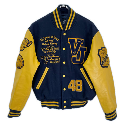 VAN JACKET ヴァンジャケット JW-15508 イエロー×ブラック 1948 EVOLVING EVERYDAY 袖レザー スタジャン ジャケット