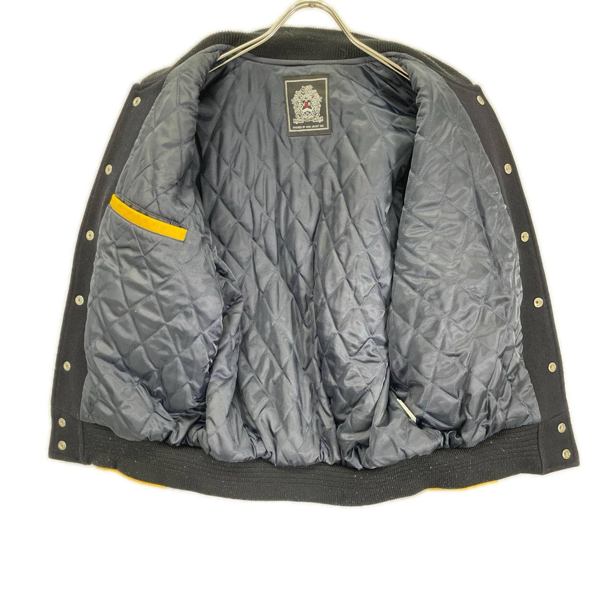 VAN JACKET ヴァンジャケット JW-15508 イエロー×ブラック 1948 EVOLVING EVERYDAY 袖レザー スタジャン ジャケット