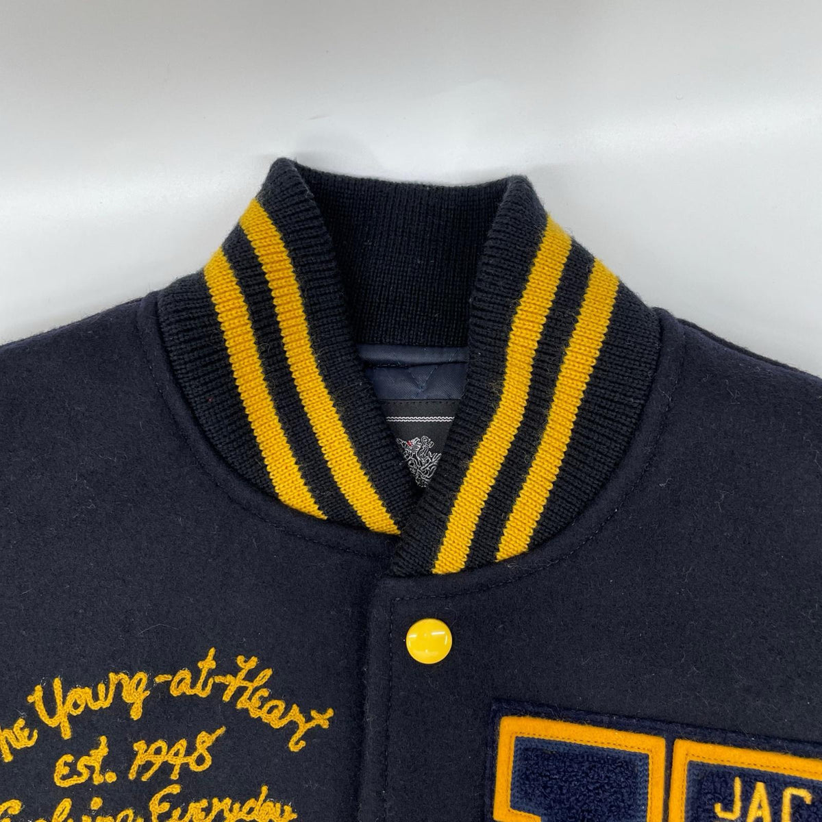 VAN JACKET ヴァンジャケット JW-15508 イエロー×ブラック 1948 EVOLVING EVERYDAY 袖レザー スタジャン ジャケット