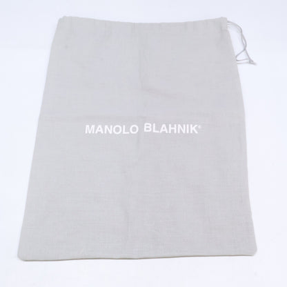 MANOLO BLAHNIK マノロブラニク 【新品同様】スエード ベルトストラップ ヒールサンダル シューズ