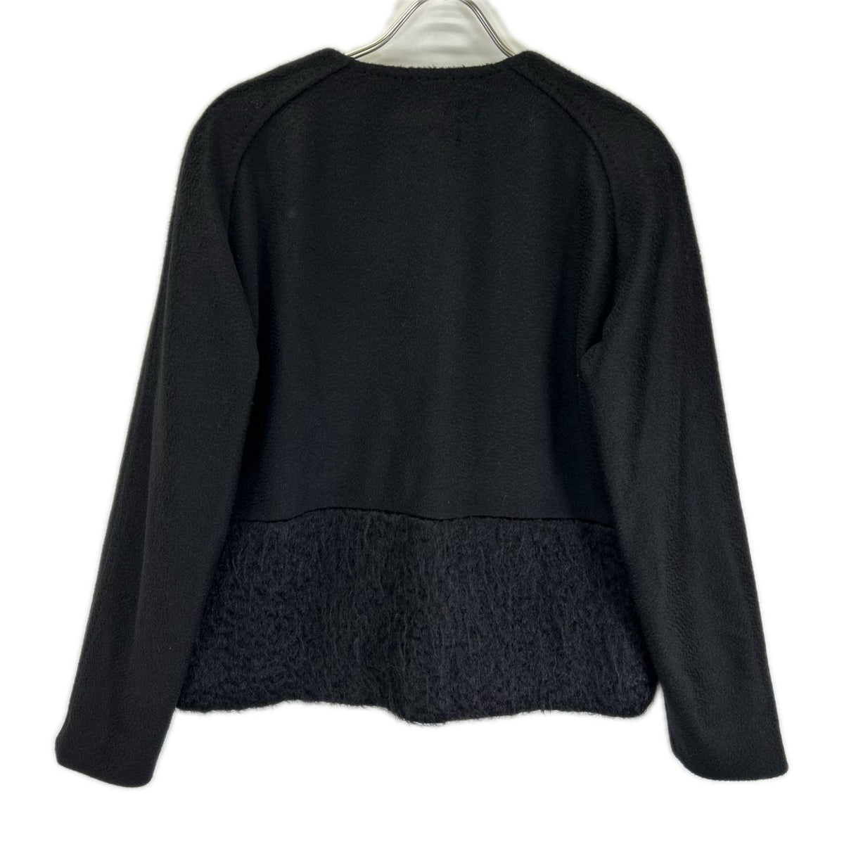 Max Mara マックスマーラ 108602730 ブラック ノーカラー 切り替え ジャケット ジャケット