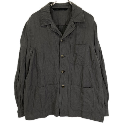 FORME d'expression フォルム デ エクスプレッション 22SS グレー コットンリネンツイル シワ加工 THE WORK JACKET ジャケット