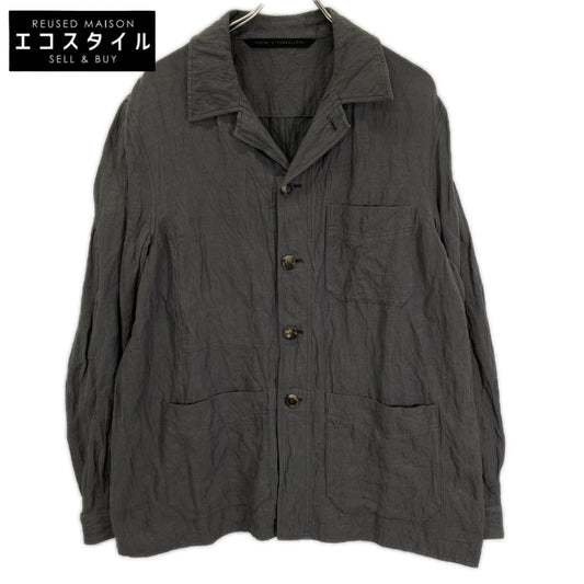 FORME d'expression フォルム デ エクスプレッション 22SS グレー コットンリネンツイル シワ加工 THE WORK JACKET ジャケット