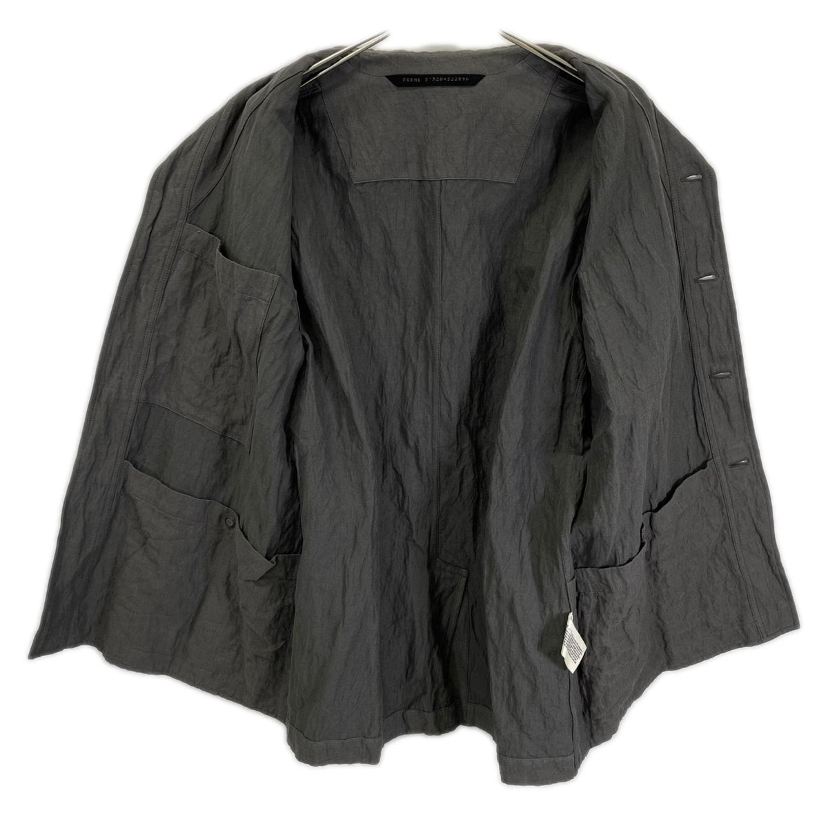 FORME d'expression フォルム デ エクスプレッション 22SS グレー コットンリネンツイル シワ加工 THE WORK JACKET ジャケット