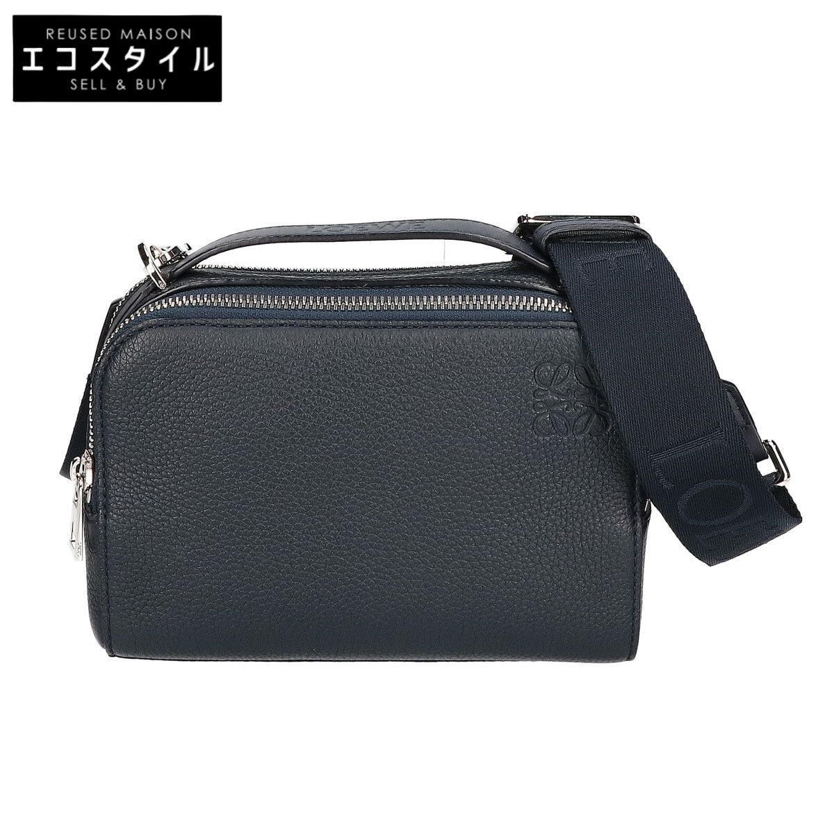 LOEWE ロエベ C660R41X02 ソフトグレインカーフ エンボスアナグラム クロスボディ カメラバッグ ミニ ショルダーバッグ