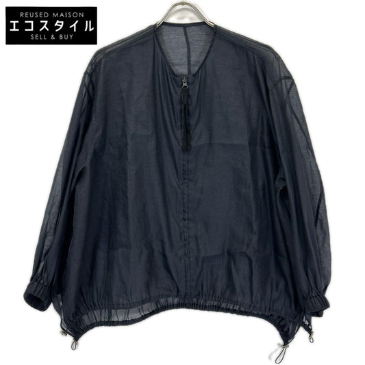 hLM エイチエルエム 25AW 750-5250711 ネイビー ポリエステル シアーオーガンジーシャツジャケット ジャケット