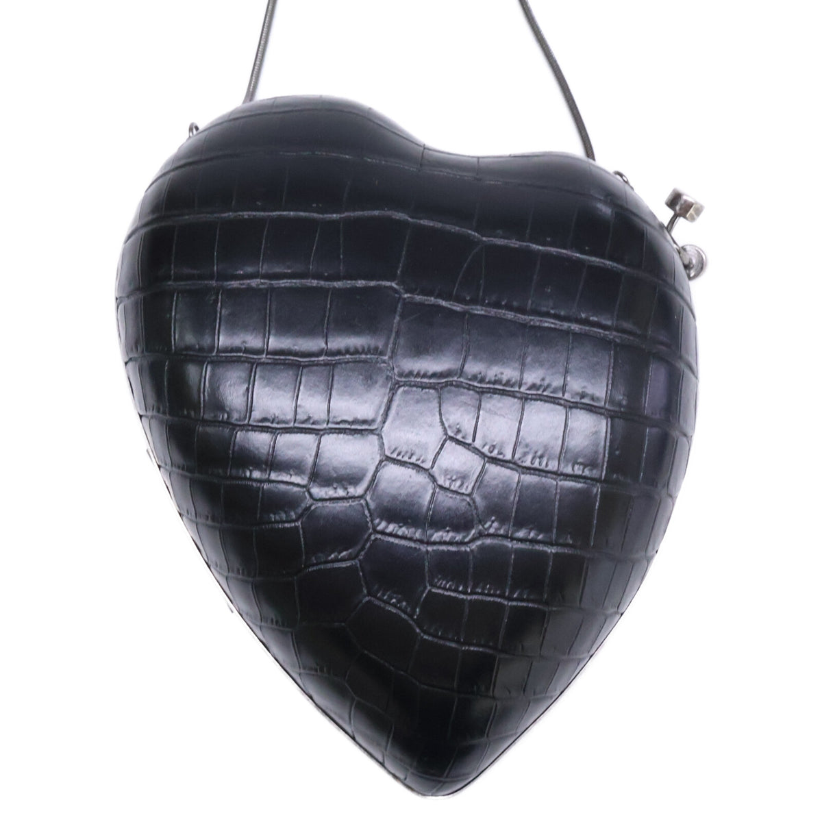 SAINT LAURENT PARIS サンローランパリ 美品 466212 型押しカーフ LOVEボックス チェーン ショルダーバッグ