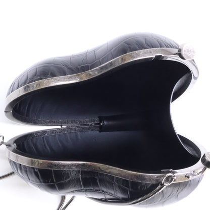 SAINT LAURENT PARIS サンローランパリ 美品 466212 型押しカーフ LOVEボックス チェーン ショルダーバッグ