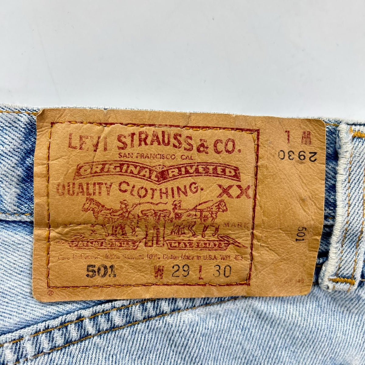 LEVI'S リーバイス 90's 501ー0193 ライトブルー ボタンフライ ストレート デニムパンツ ボトムス