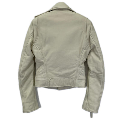 BALENCIAGA バレンシアガ 12年製 256302 TCH99 ホワイト レザー ダブルライダースジャケット ジャケット