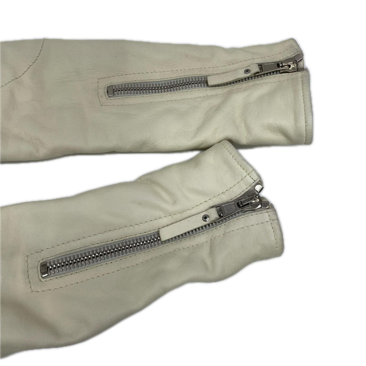 BALENCIAGA バレンシアガ 12年製 256302 TCH99 ホワイト レザー ダブルライダースジャケット ジャケット