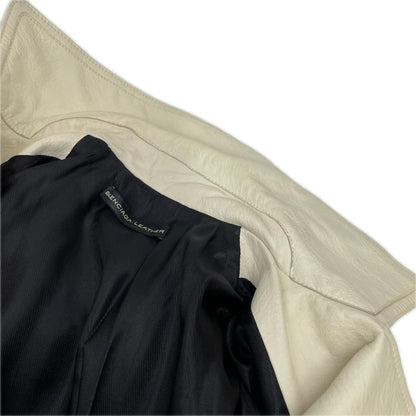 BALENCIAGA バレンシアガ 12年製 256302 TCH99 ホワイト レザー ダブルライダースジャケット ジャケット