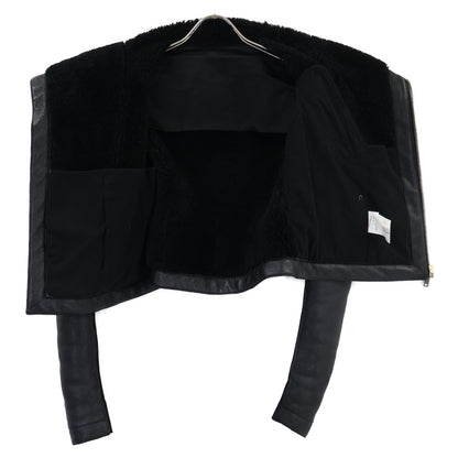 Rick Owens リックオウエンス 【国内正規】PP13F07058 シアリングラム ニット切替 ハイネック ライダースジャケット ジャケット