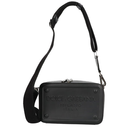 DOLCE&GABBANA ドルチェアンドガッバーナ エンボスロゴ スクエア クロスボディバッグ ショルダーバッグ