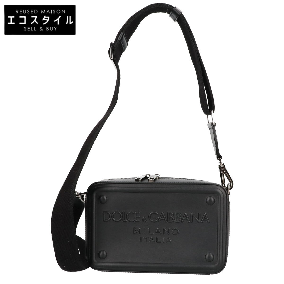 DOLCE&GABBANA ドルチェアンドガッバーナ エンボスロゴ スクエア クロスボディバッグ ショルダーバッグ