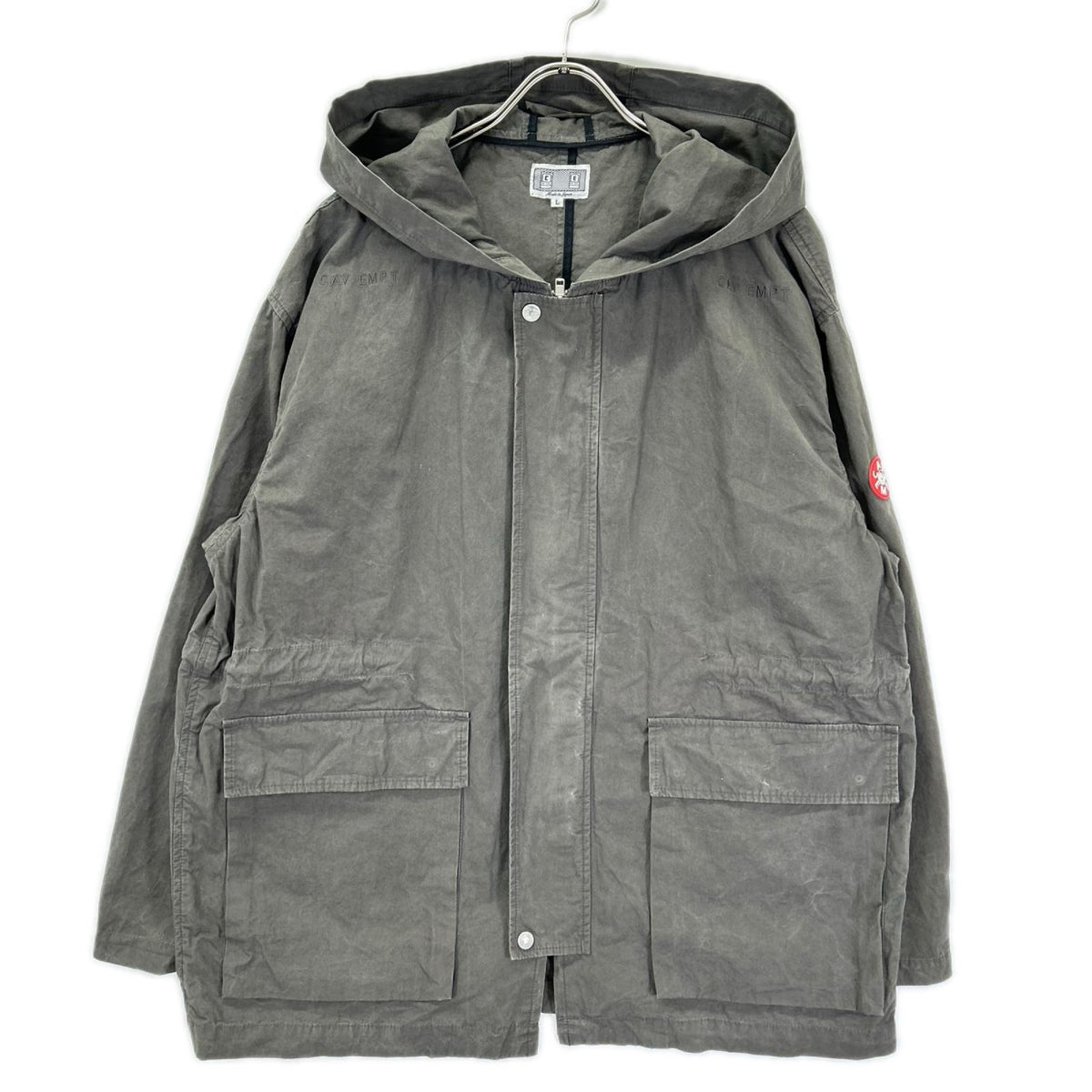 C.E. シーイー CES29JK08 チャコール コットン シリコンパッチ バイオウォッシュ加工 COTTON HOOD JACKET ジャケット