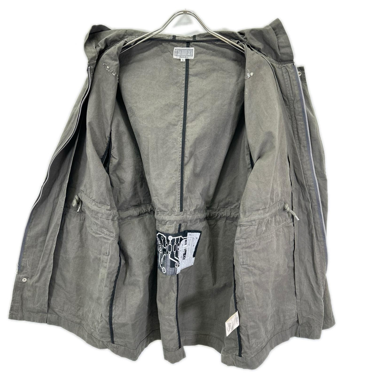 C.E. シーイー CES29JK08 チャコール コットン シリコンパッチ バイオウォッシュ加工 COTTON HOOD JACKET ジャケット