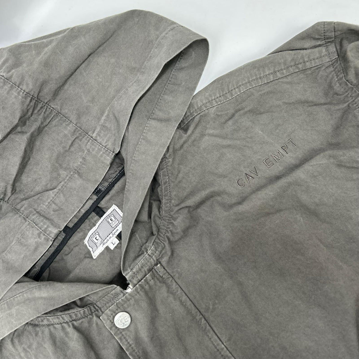 C.E. シーイー CES29JK08 チャコール コットン シリコンパッチ バイオウォッシュ加工 COTTON HOOD JACKET ジャケット