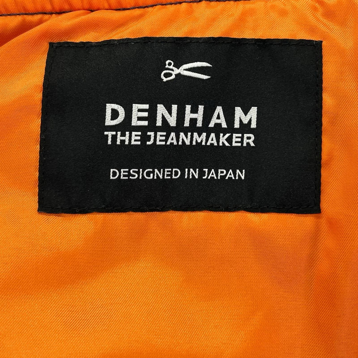 DENHAM デンハム 02250920996 ネイビー ナイロン インディゴ染め デニムドッキング MA-1 フライトジャケット ジャケット