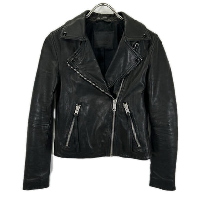 All Saints オールセインツ ブラック シープスキン ダブルライダースジャケット ジャケット