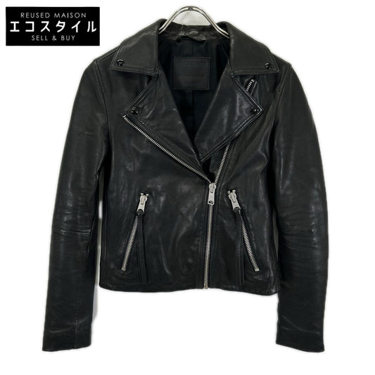 All Saints オールセインツ ブラック シープスキン ダブルライダースジャケット ジャケット