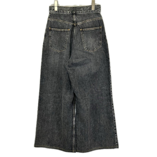 JOHN LAWRENCE SULLIVAN ジョンローレンスサリバン JLSW-02-S ブラック WASHED DENIM WIDE PANTS ボトムス