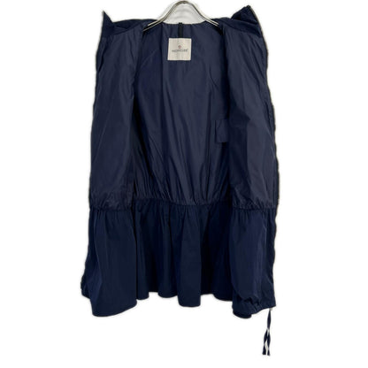 MONCLER モンクレール 14年製 BONNARD ネイビー フリル裾 ナイロンコート コート