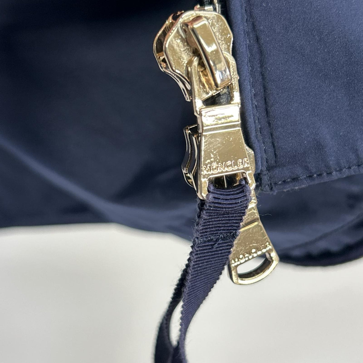 MONCLER モンクレール 14年製 BONNARD ネイビー フリル裾 ナイロンコート コート
