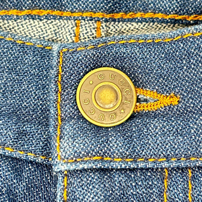 GUCCI グッチ 653001 XDBL9 インディゴ Eschatology フレアデニムパンツ ボトムス