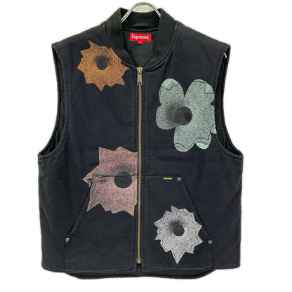 Supreme シュプリーム 22SS ブラック Nate Lowman Work Vest/フルジップ ベスト ベスト