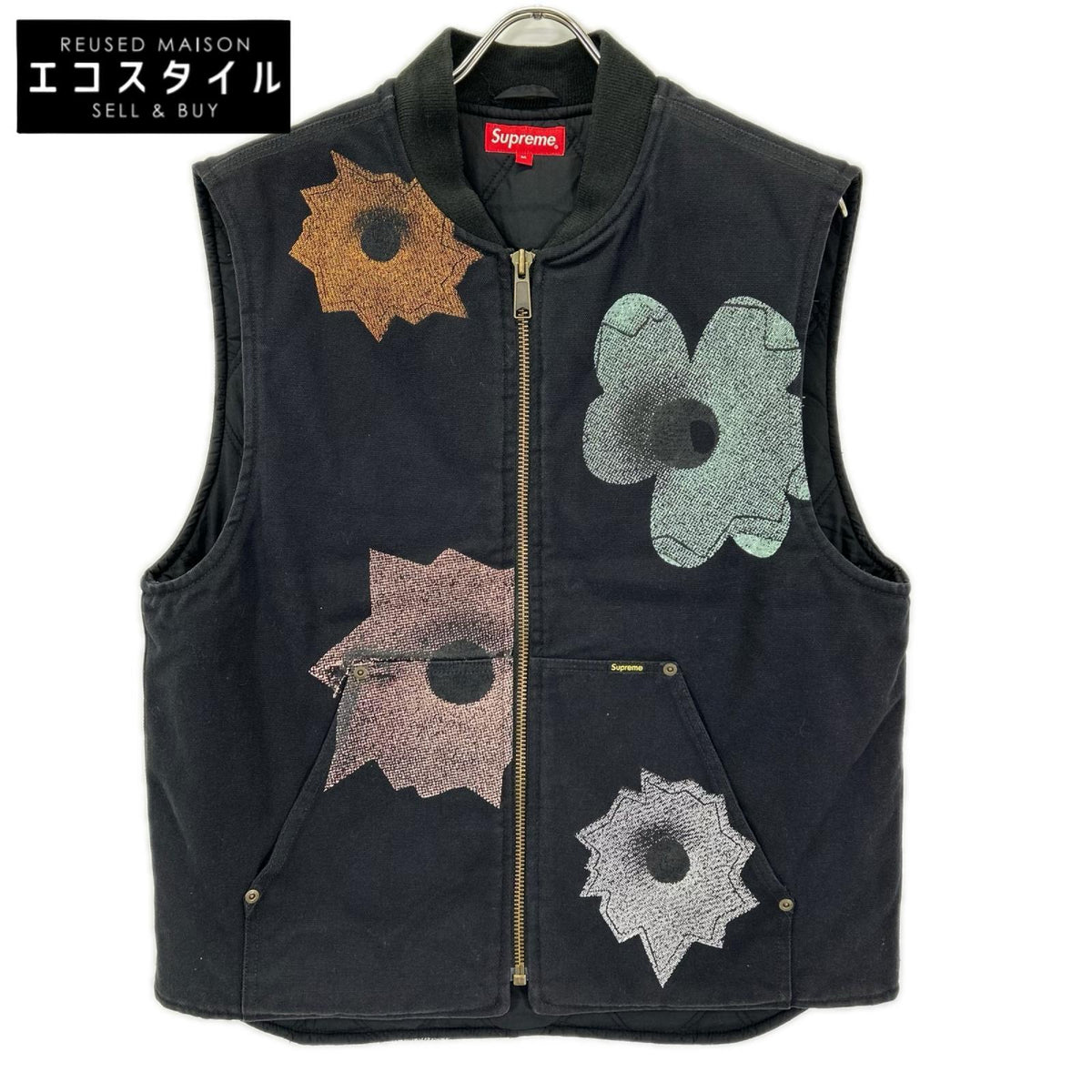 Supreme シュプリーム 22SS ブラック Nate Lowman Work Vest/フルジップ ベスト ベスト
