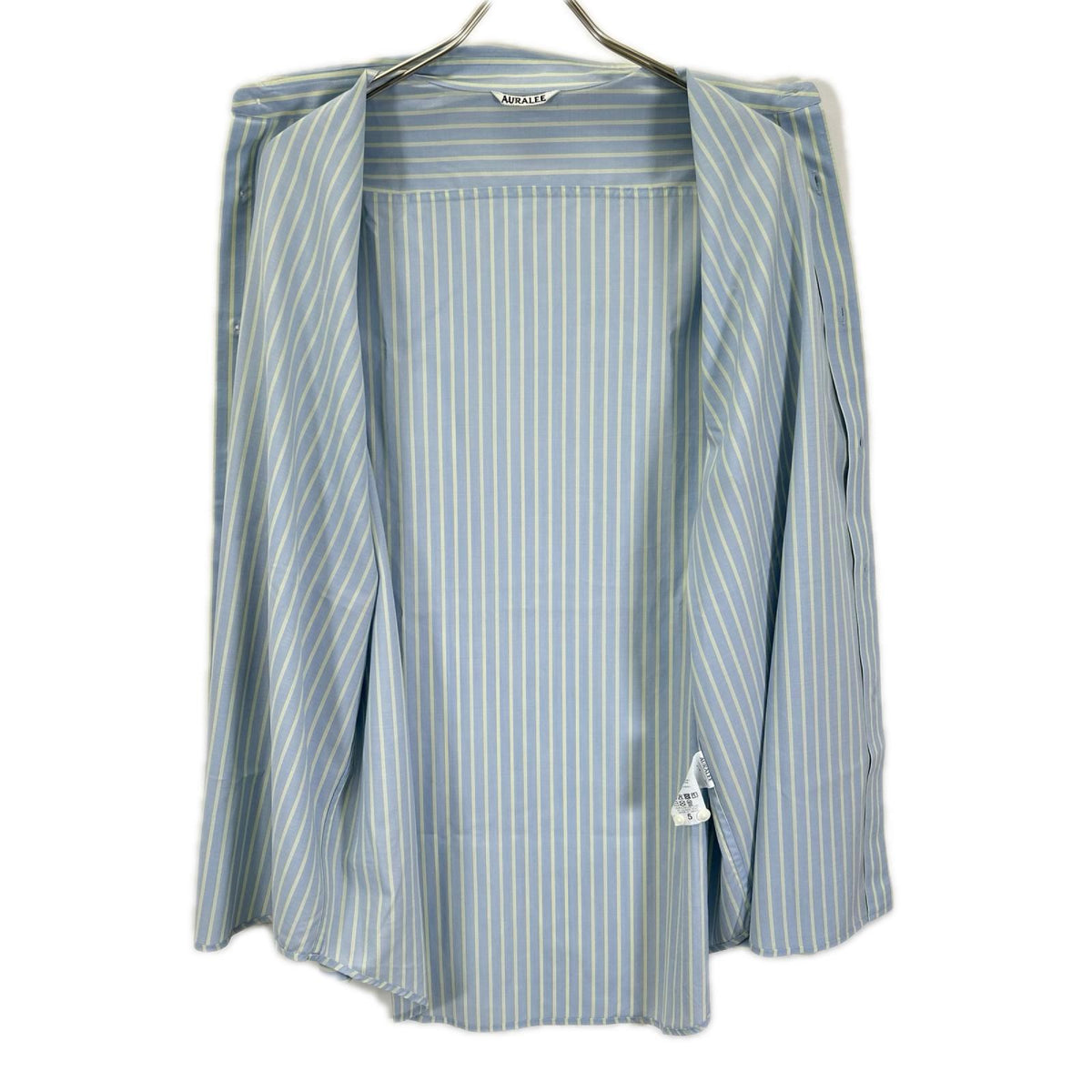 AURALEE オーラリー 26SS A26SS01WW ブルー SUPER FINE WOOL STRIPE SHIRT トップス