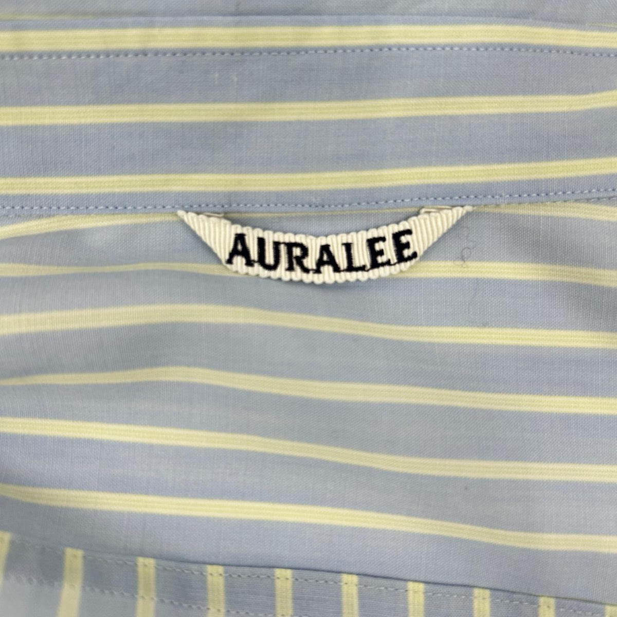 AURALEE オーラリー 26SS A26SS01WW ブルー SUPER FINE WOOL STRIPE SHIRT トップス