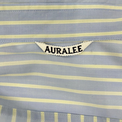 AURALEE オーラリー 26SS A26SS01WW ブルー SUPER FINE WOOL STRIPE SHIRT トップス