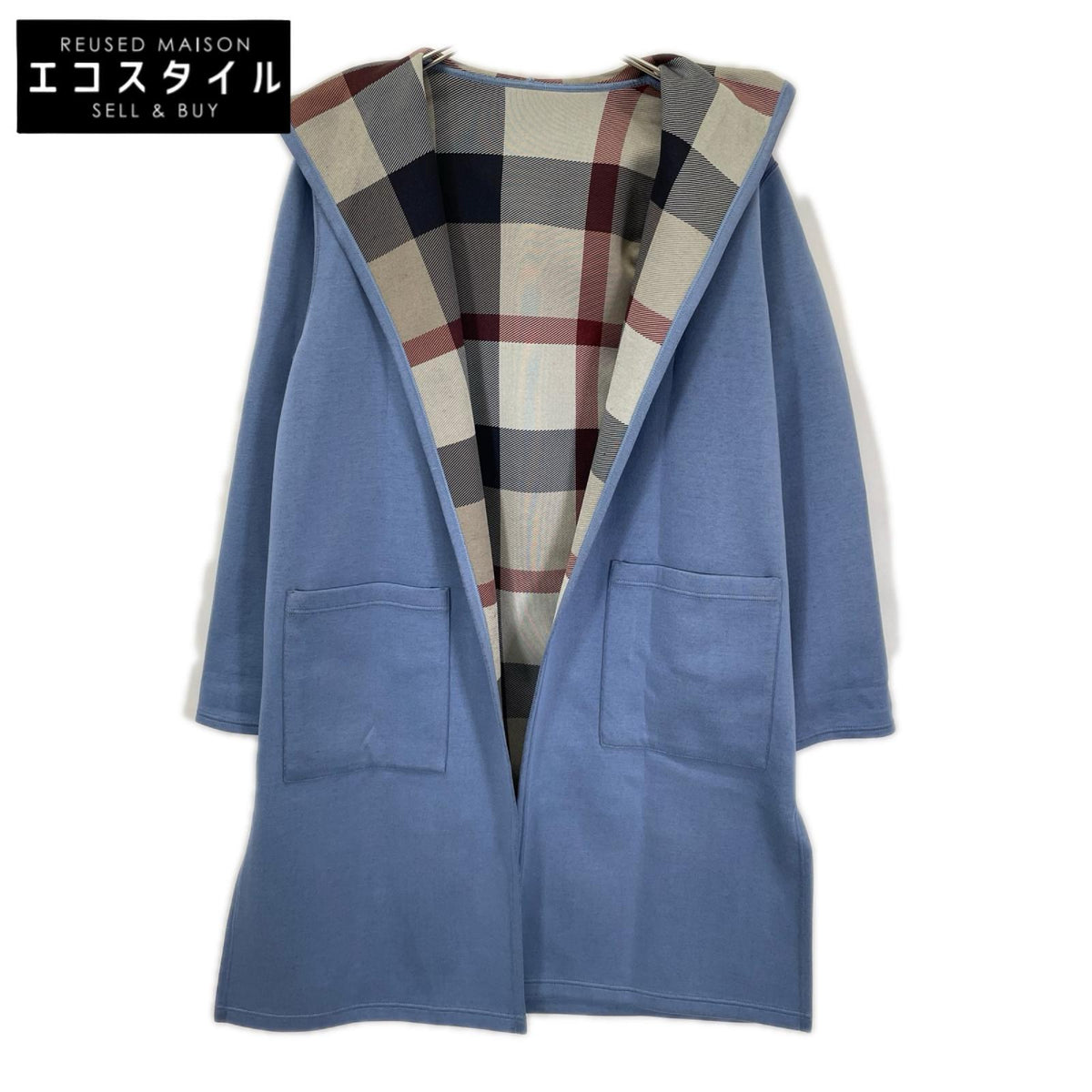 BLUE LABEL CRESTBRIDGE ブルーレーベルクレストブリッジ 55F03-302-20 ブルー リバーシブル ダンボールカーディガン トップス